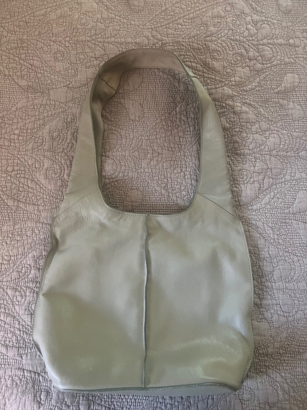 Lucky Brand Leather Tote Hobo Bag with Side Pockets Inside